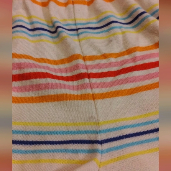 Cat & Jack Girls Rainbow Striped Cross Back Knit Sleeveless Romper Shorts Size 8 - Picture 14 of 15